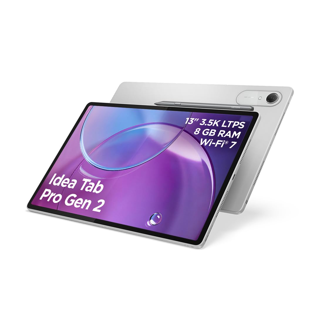 Lenovo Idea Tab Pro Gen 2 con Google Gemini - Tablet 13" | 3.5K 144Hz IPS, 8GB RAM, 256GB, WiFi 7, Tab Pen Plus Inclusa, Snapdragon 8s Gen4, Android 16,ideale p