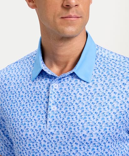 Image of Men's Golf Polo Shirts Dry Fit Performance Moisture Wicking Casual Print Golf Shirts for Men Breathable