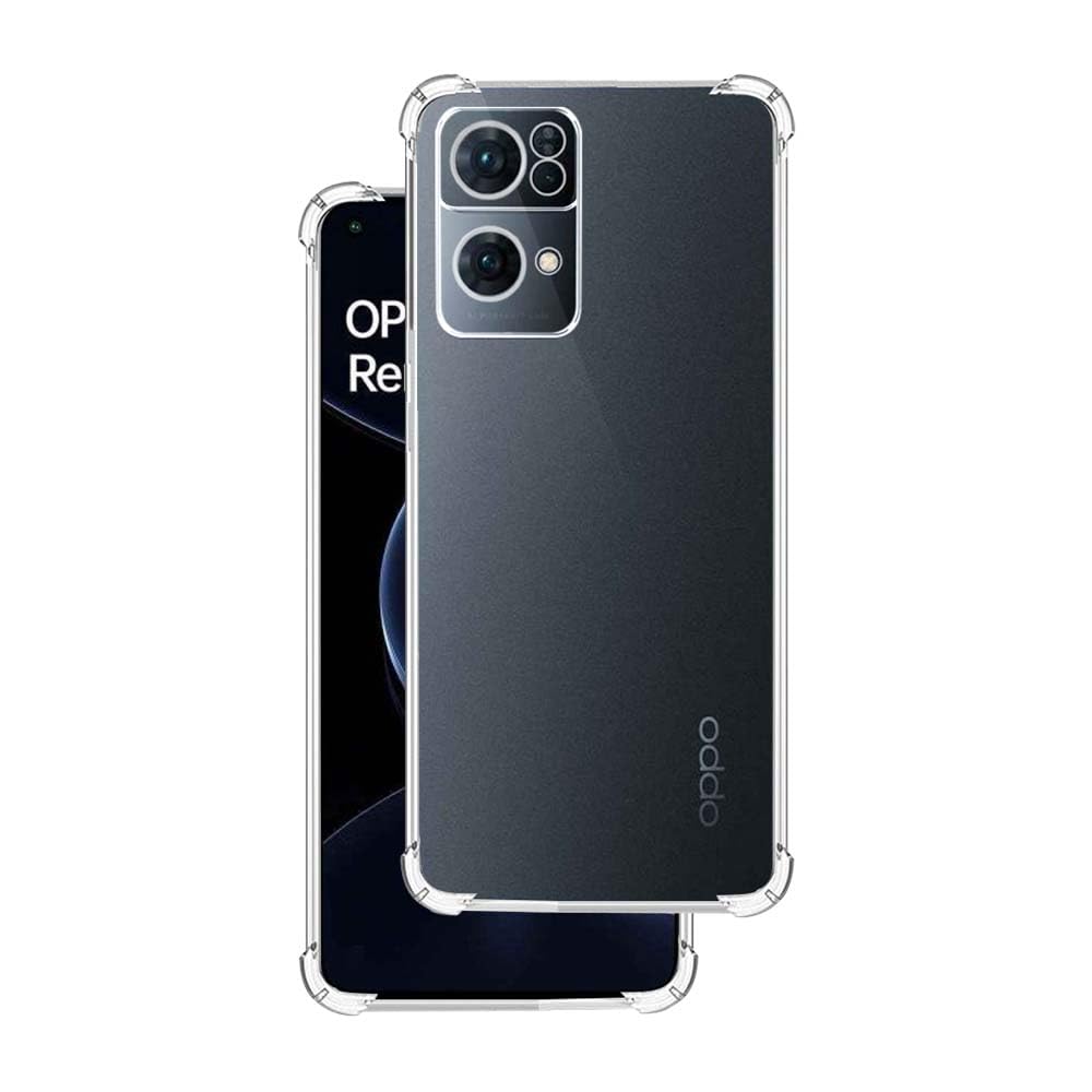 7SEVEN® Back Cover for Oppo Reno 7 Pro 5G Transparent Mobile Back Case Shock Proof Design Camera Edges Protection Crystal Clear Phone Case Silicon Soft TPU and Flexible Bumper Phone Cover