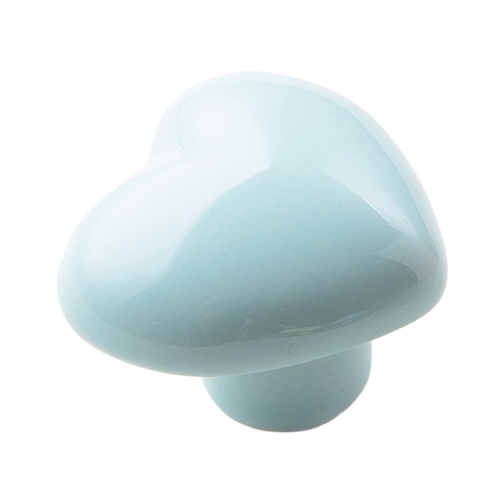 Cidegoo Light Blue Green 6Pcs Ceramic Drawer Knobs Crystal Round Cabinet Handles For Wardrobe Door
