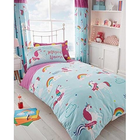 Unicorn Clouds Single Duvet Cover and Pillowcase Set Cover