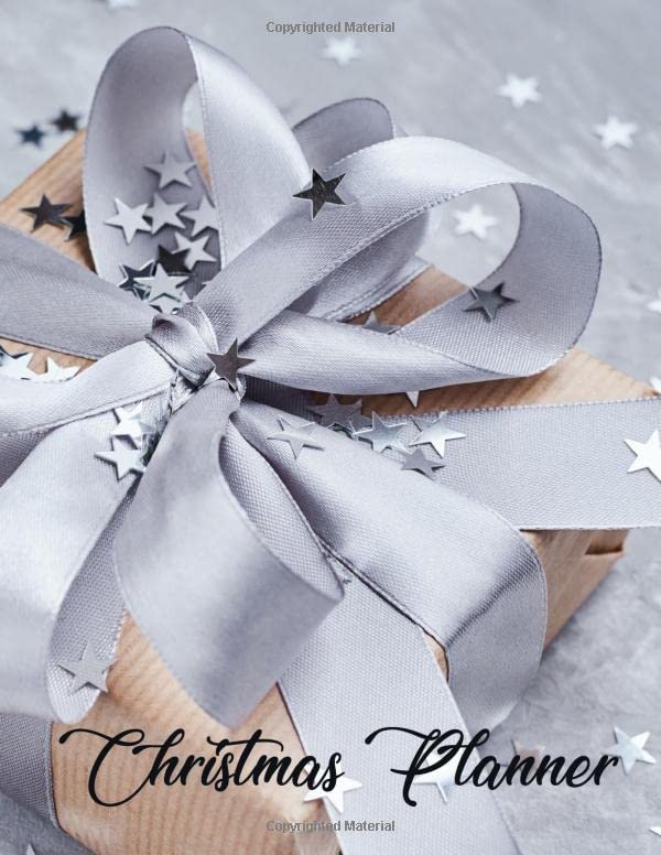 Christmas Planner: Classic Elegant Christmas Gift With Stars Cover Christmas Shopping Tracker - Holiday Planner for Gifts, Cards, Party, Meals & More - Get Organized and Stay Stress Free