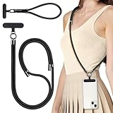 TimQPark Crossbody Cell Phone Lanyard with LifetimeWarranty, Adjustable Neck Strap for iPhone Android Smartphones, Universal Nylon Phone Leash with Reinforced Tab, Anti-Theft Safety Tether for Travel