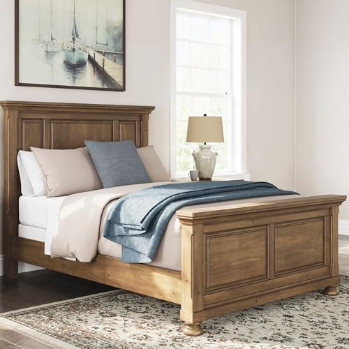 Image of Signature Design by Ashley Traditional Wood Queen Panel Bed Frame, Brown