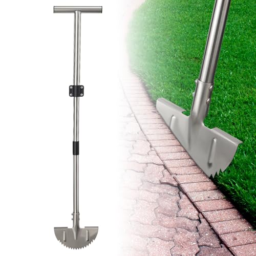 Herramienta para bordes de césped ajustable de acero inoxidable miniatura 1