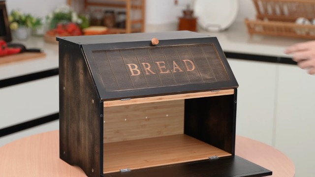 Amazon.com: HOMEKOKO Vintage Double Layer Large Bread Box for