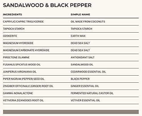 Each & Every Natural Aluminum-Free Deodorant For Sensitive Skin With Essential Oils, Plant-Based Packaging, Sandalwood & Black Pepper, 2.5 Oz. #TOP2