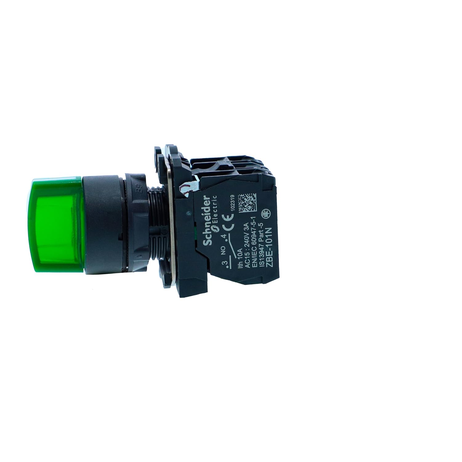 Schneider Electric Illuminated Push Button, plastic, Harmony XB5N, green, 22mm, 3po stay, 230V AC, 2 NO - XB5AK133M3N-picture-28