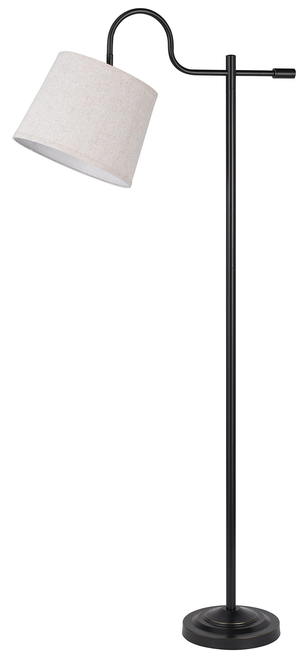 Cal 60W Rexburg Metal downbridge Floor lamp with Adjustable Shade
