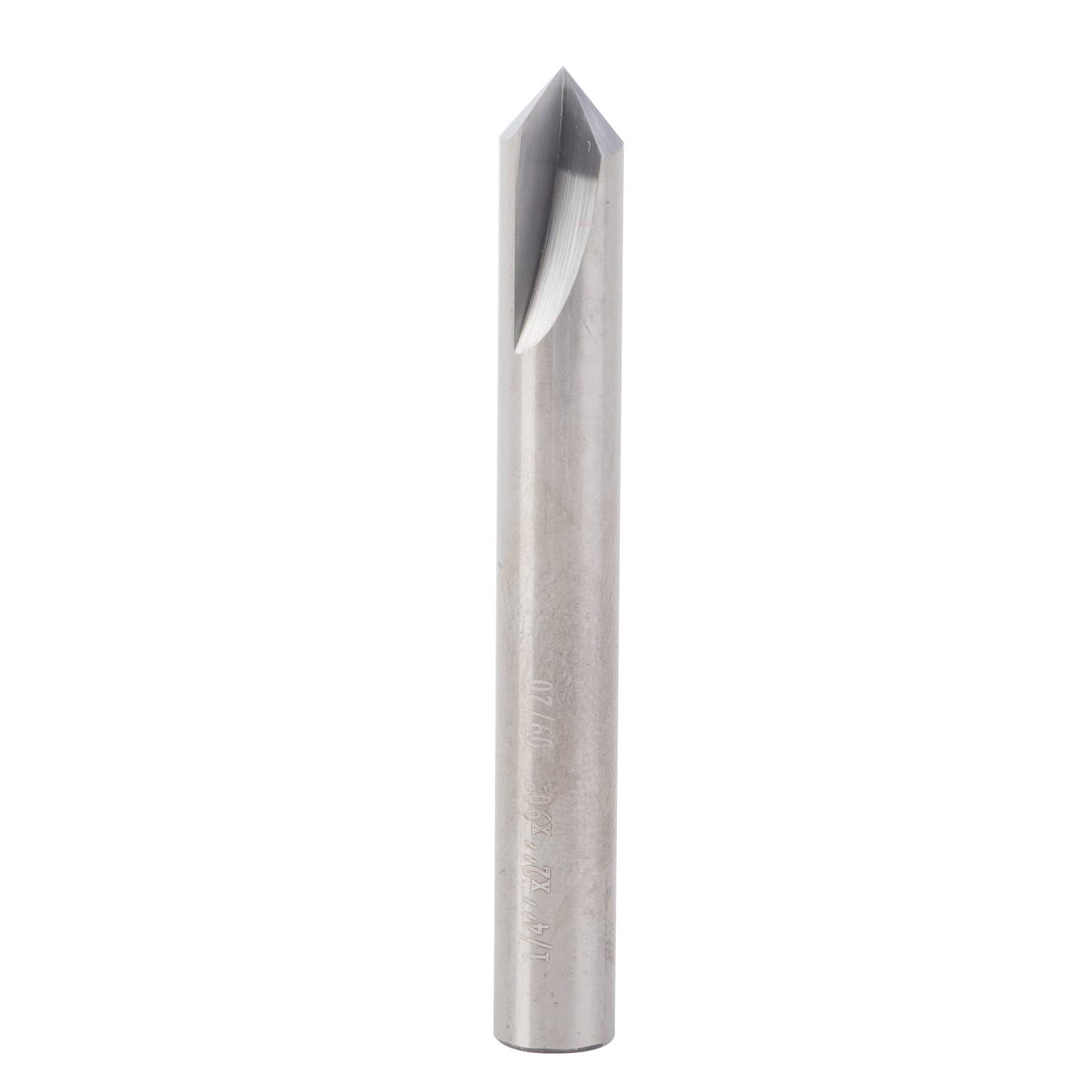 90 degree v groove router bit,Solid Carbide Router Bit, with 1/4" x 2" shank 1/4" (degree 90)