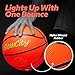 GlowCity Glow in The Dark Basketball - Size 5 Light Up Ball for Girls & Boys Gifts - Red Glow for Outdoor Games - Sports Birthday Gift Ideas for Kids Ages 6 7 8 9 10 - Basketball Gear Accessories