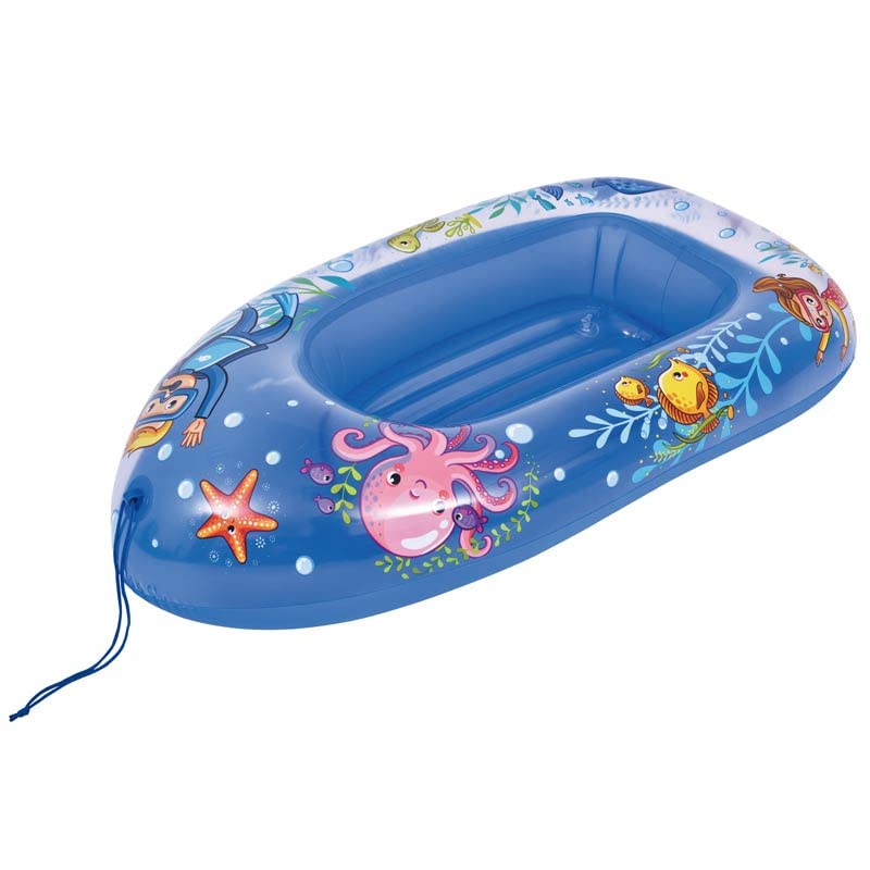 BLUE SKY - Boot - Aufblasbar - 069301 - Zufällige Farbe - Kunststoff - 86 cm x 60 cm - Kinderspielzeug - Schwimmring - Outdoor-Spiel - Strand - Segeln - Ab 3 Jahren