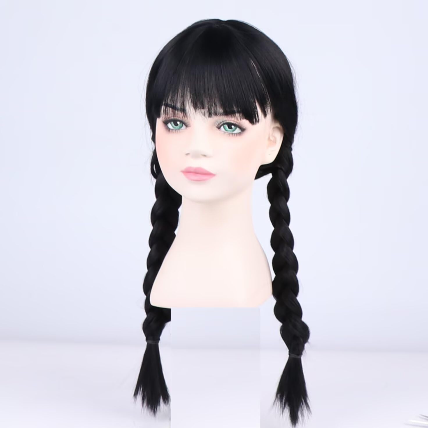 Wednesday Black Wigs Long Braids Role Play Anime Party Halloween Cosplay Costume Wigs