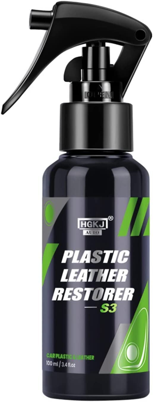 Lanmino Plastic & Leather Restorer, Versatile Car Leather Cleaner, No Flushing Car Interior Cleaning Foam Spray, Leather Refurbish Agent for Automotive, Furniture Cleaner