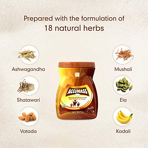 Image of Accumass Weight Gainer 1 Month Pack 2 Pcs Granules 525 gm with Capsules 60 Caps