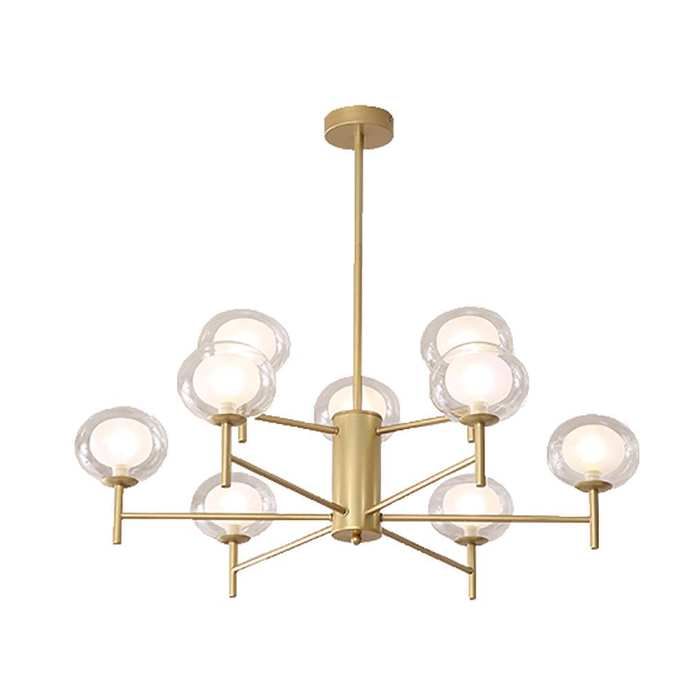 KXEcoLife 3Light Chandelier Adjustable Mid Century Ceiling Light Fixture for Dining Room & Living Modern Industrial Lighting Unique Design Retro Home Decor