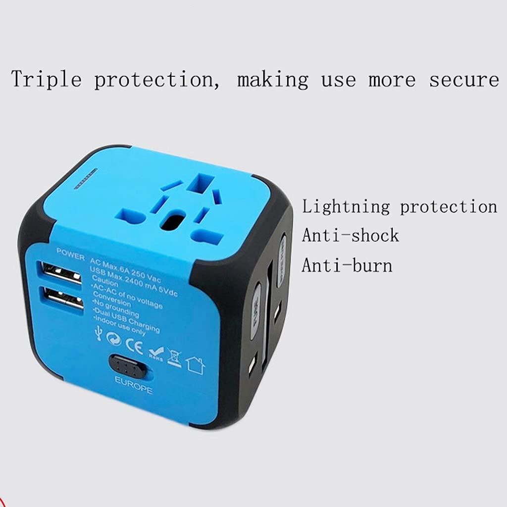 Adaptateur de Voyage Double USB Tout-en-Un chargeurs de Voyage dans Le Monde Entier adaptateurs Adaptateur de Prise Internationale pour Les Voyages dans Le Monde Entier