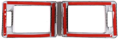 Miniatura 7 de YIWANG Marco de ventilación de fibra de carbono estilo ABS para salpicadero interior de coche, 2 piezas para Mercedes Benz Clase C W204 2007-2010