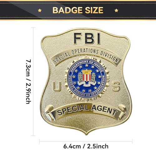 Badge for Dressing up and Cosplay, Enameled & Plated, Catch Design, Nickel-Brass Opulent Shield Badge，Gift Box Packaging4