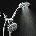 Hotel Spa AquaStorm 30-Setting SpiralFlo 3-Way High Pressure Luxury Shower Head/Handheld Showerhead Combo with Water Saving Economy Mode/Chrome