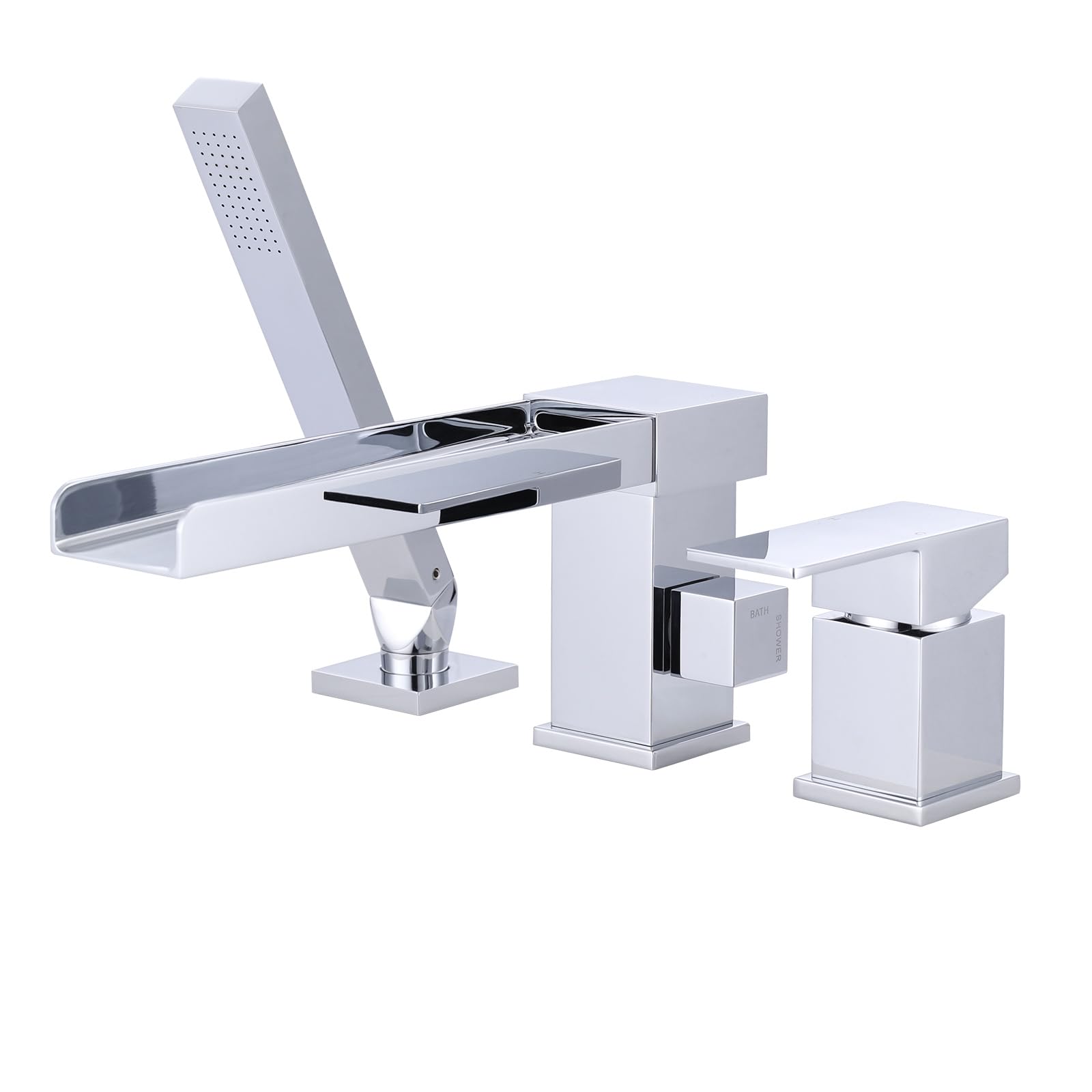 Waterfall Roman Tub Faucets Chrome ALEASHA Deck Mount Bathroom Bathtub