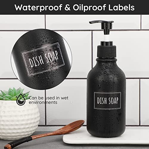 Image of Segbeauty Waterproof Labels - 36 Pack Soap Dispenser Stickers, Shampoo Conditioner Hand Soap, Self-Adhesive Removable Bathroom Kitchen Laundry Labels