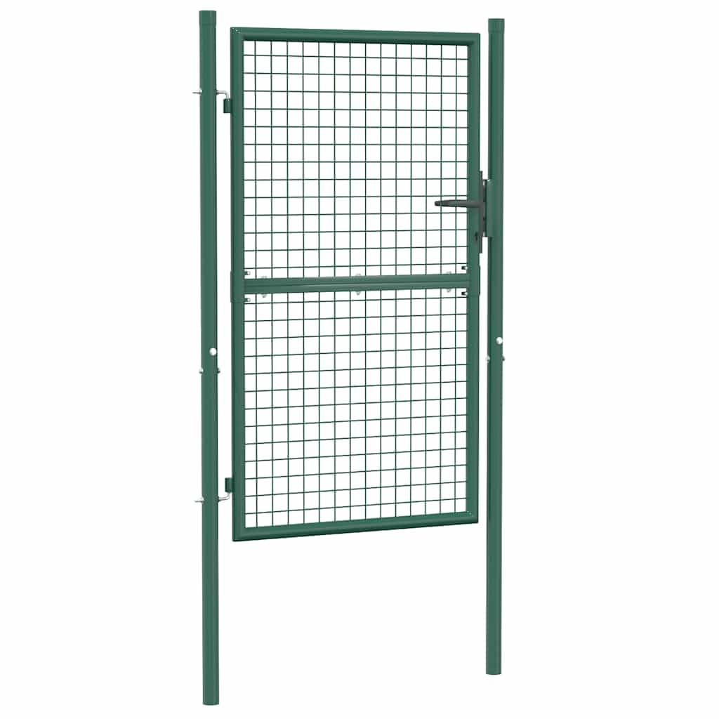 Portail de clôture en acier vert 100x150 portillon de jardin