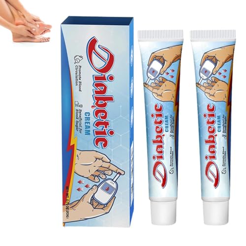 LAOZIK VitaGluco Diabetes-Behandlungscreme, VitaGluco Diabetes Treatment Cream, LAOZIK Hautcremes für die Fußpflege, natürliche Inhaltsstoffe zur Linderung trockener Haut (2pcs)