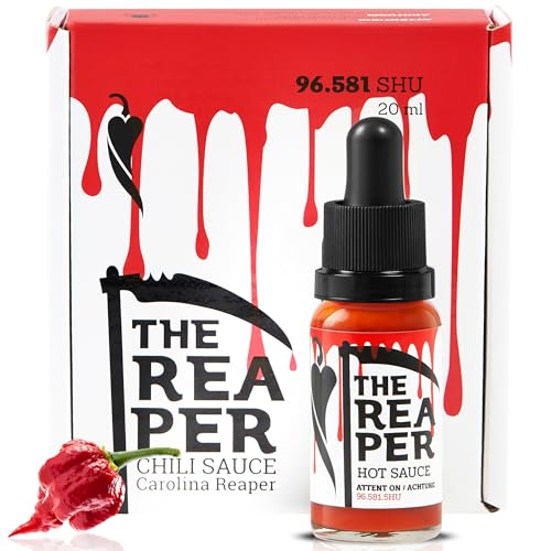 I LOVE SPICY - The Reaper 20 ml – Sauce Piquante Carolina Reaper Extrême – 96.581 SHU – Fermentée & Vegan – Style Louisiana – Pour Vrais Amateurs de Piment