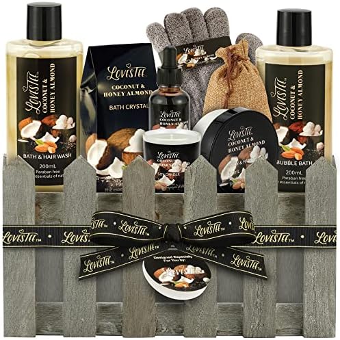 Amazon.com : Gift Basket 9 Pc Bath Gift Set for Women - Coconut & Honey ...