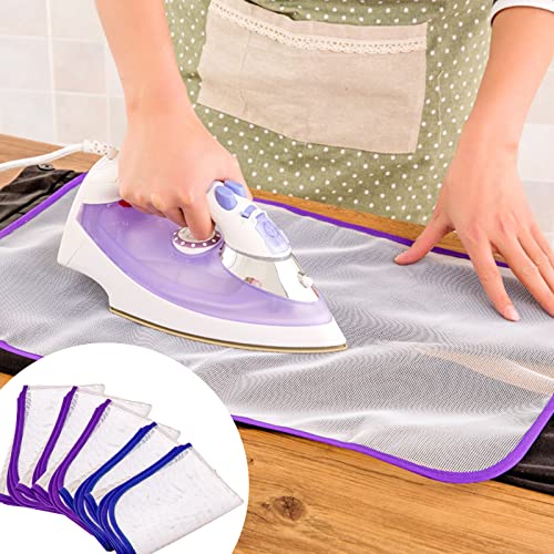 EQLEF Almohadillas de Planchado, protección Resistente al Calor, Tela de Malla para Planchar, Ropa de protección, Aislamiento, Color Aleatorio (5 Piezas)