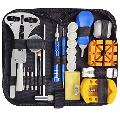Zhjdongtuo 196PCS Watch Repair Kit Watch Battery Replacement Tool Kit Watch Link Removal Tool Kit Watch Tool Kit with Carrying Case and Instruction Manual