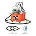 VEVOR 10000 PSI 750W 110V, 488 in³/8L Capacity, Single Acting Solenoid Valve, Electric Driven Hydraulic Pump Power Pack Unit with Pedal Switch for Punching/Bending/Jack Machine, Orange