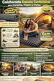 Colchonete camping Casal Kiero, 6cm Espessura, 138x188x6cm, Dobrável, Portatil dobravel barraca acampamento