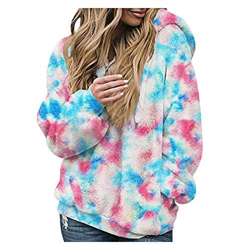 Manteau sweat à capuche femme contre le froid avec poches zip