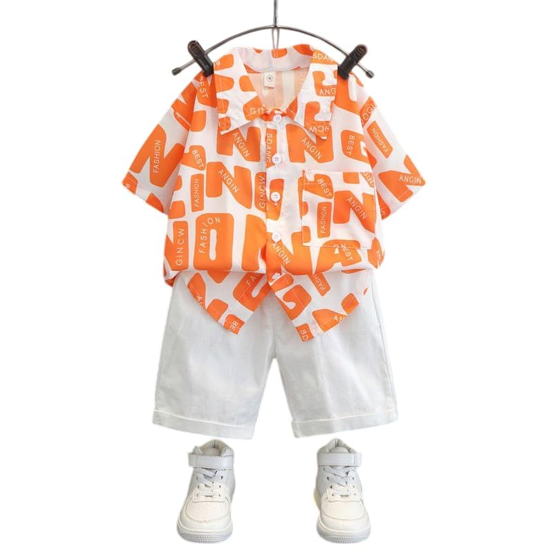 RECREATE Boys? Inspired Camouflage Print Co-ord Set ? Short Sleeve Shirt & Matching Shorts with Sunglasses ? Trendy Military Look for Toddlers & Kids, Perfect for Summer Adventures & Travel