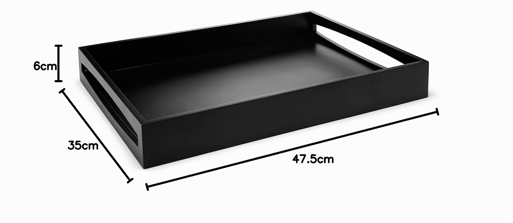 Leopold Vienna - Bandeja Rectangular 47,5x35x6cm MDF Negro