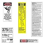 Werner 375 LB Fiberglass Step Ladder Label Kits (Pack of 6)