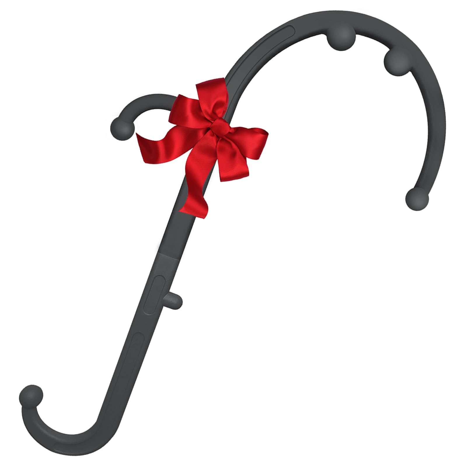 Manual Back Massager Handheld, Trigger Point Massager Tool, Black Back Massager for Pain Relief Deep Tissue, Self Manual Neck and Back Massager Stick