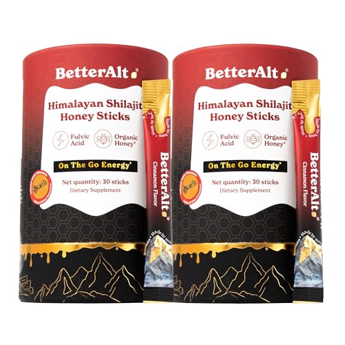 Image of Shilajit /Shilajeet Cinnamon Energy Sticks with Organic Honey | Easy to Consume|Helps muscle recovery|Boosts Strength & Improved energy, 85+ Trace Minerals, 75%+ Fulvic Acid (Pack of 2)