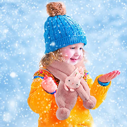2 Pieces Kids Plush Wrap Neck Warmer Winter Scarf Kids Collar Scarf Neck Warmer Winter Rainbow Ski Scarf for Kids Girls Boys (Classic Style)2