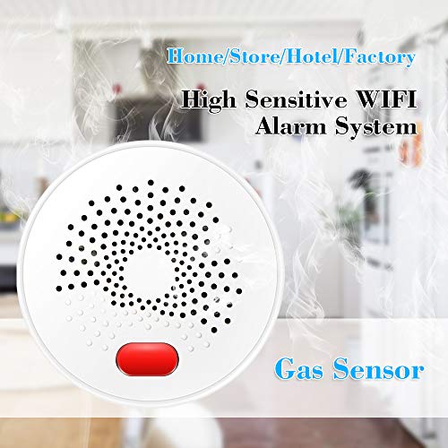 RuleaxAsi WIFI Detector de gás Detector de vazamento de gás combustível doméstico Detector de vazame