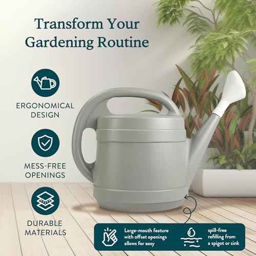 image for 2 Gallon Plant Watering Can - Large Plastic Garden Water Pot for Indoo