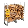 PeakPursuit 4FT Firewood Rack with 600d Oxford Waterproof Cover, Heavy Duty Indoor/Outdoor Steel Log Storage Rack - Wood Pile Holder Stacker Organizer for Fireplace, Patio, Fire Pit, Backyard