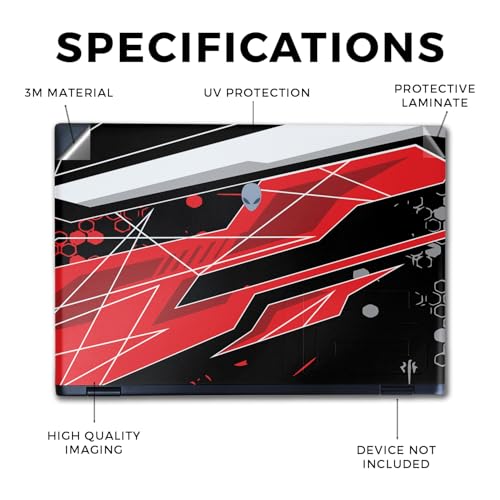 Image of Laptop Skin Compatible with Alienware M16 R2 (2024) - Racing Chaos - Premium 3M Vinyl Protective Wrap Decal Cover - Easy to Apply | Crafted in The USA by MightySkins
