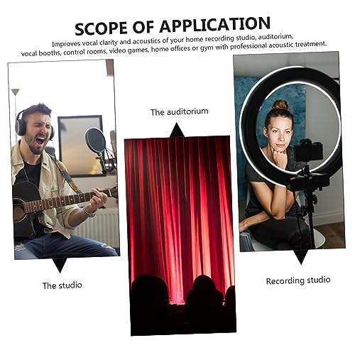 12 piezas de paneles absorbentes de sonido para paredes para estudios de grabación en casa miniatura 7