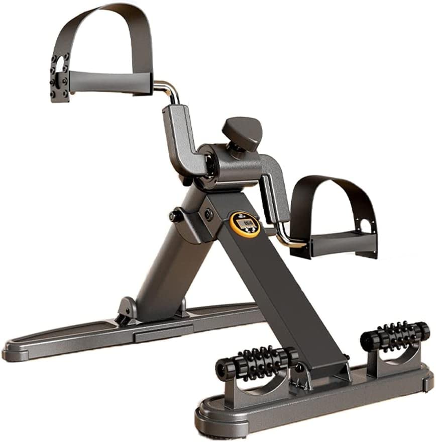 Rower treningowy dla seniorów, składany, pod biurkiem, regulowany, do treningu rehabilitacyjnego, ramion i nóg, z masażem i treningiem cardio.