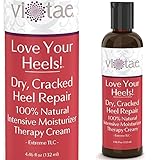 Dry, Cracked Heel/Foot Care & Repair (Anti Aging) - Intensive Moisturizer & Treatment Cream w Shea Butter & Beeswax - All Natural - 'LOVE Your Heels!' 4.46oz