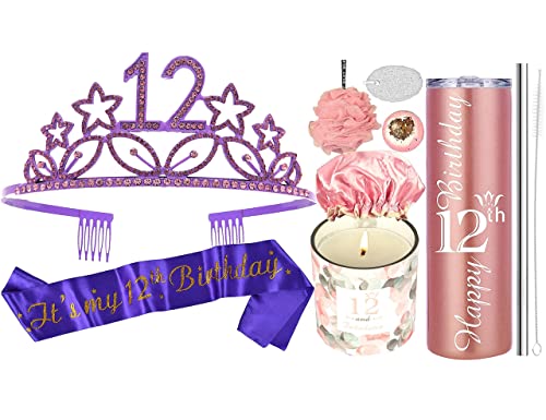 MEANT2TOBE 12th Birthday Gifts for Girl, Happy 12th Birthday Party Supplies, 12th Birthday Party Supplies, 12 Birthday Gifts, Gifts for 12th Birthday Girl, 12th Birthday Decorations for Girls