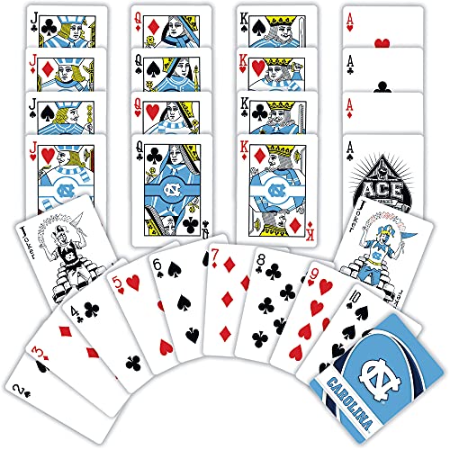 Image of MasterPieces Family Games - NCAA UNC Tar Heels Playing Cards - Officially Licensed Playing Card Deck for Adults, Kids, and Family